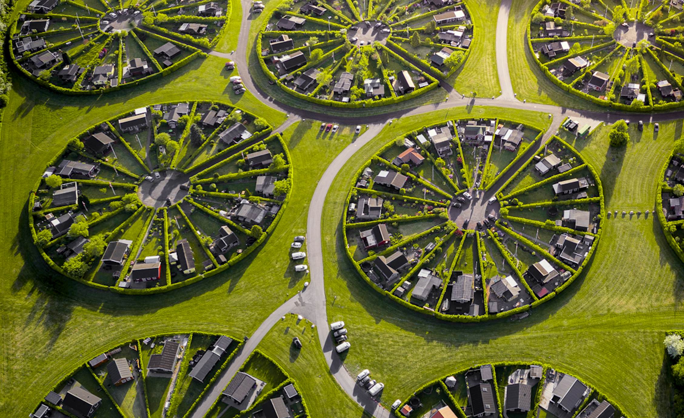 Denmark’s otherworldly circular “Garden City” as seen from above